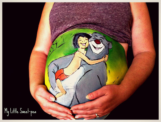 Hamile Göbeğine Yapılan Çizimler | Hamile Göbeği 2